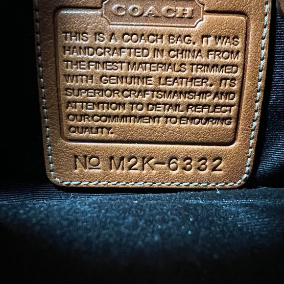 COACH Black MONOGRAM Signature Small BAGUETTE Hand Bag Purse Travel M2K-6332 - Picture 3 of 3